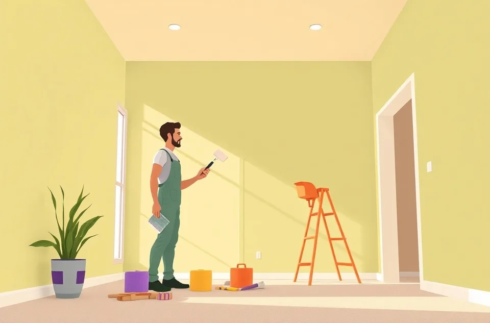 Intérieur rénové après travaux de peinture à Roubaix